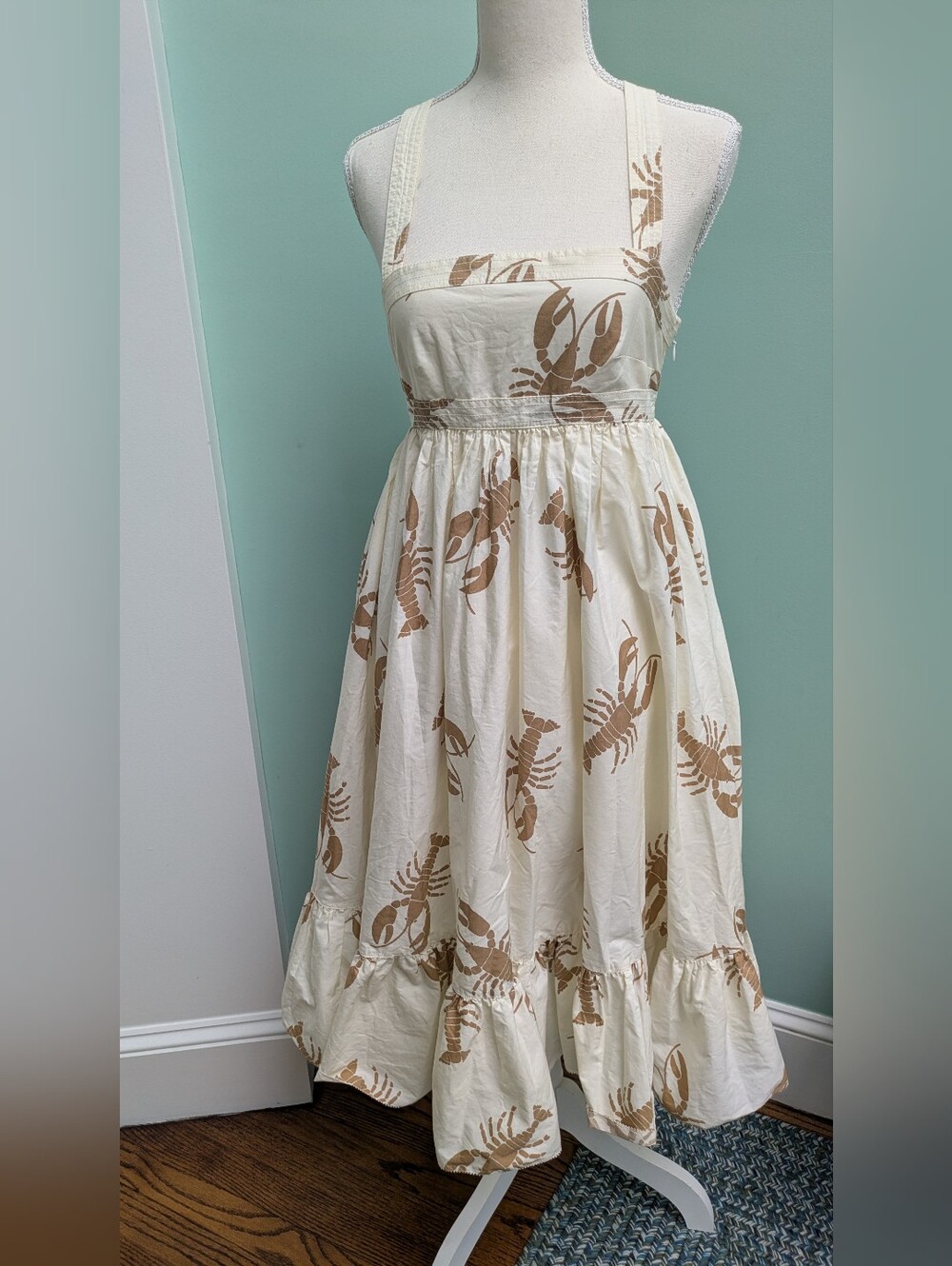 Womens J. Crew Collection Talitha Lobster Print Dress, Sz 2 - Picture 2 of 7